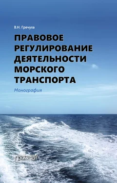 Владимир Гречуха Правовое регулирование деятельности морского транспорта обложка книги