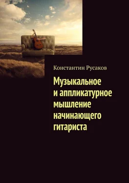 Константин Русаков Музыкальное и аппликатурное мышление начинающего гитариста обложка книги