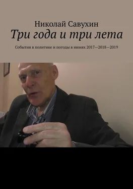 Николай Савухин Три года и три лета. События в политике и погоды в июнях 2017—2018—2019 обложка книги