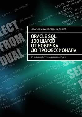 Максим Чалышев Oracle SQL. 100 шагов от новичка до профессионала. 20 дней новых знаний и практики обложка книги