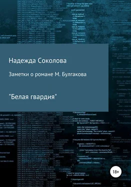 Надежда Соколова Заметки о романе М. Булгакова «Белая гвардия» обложка книги