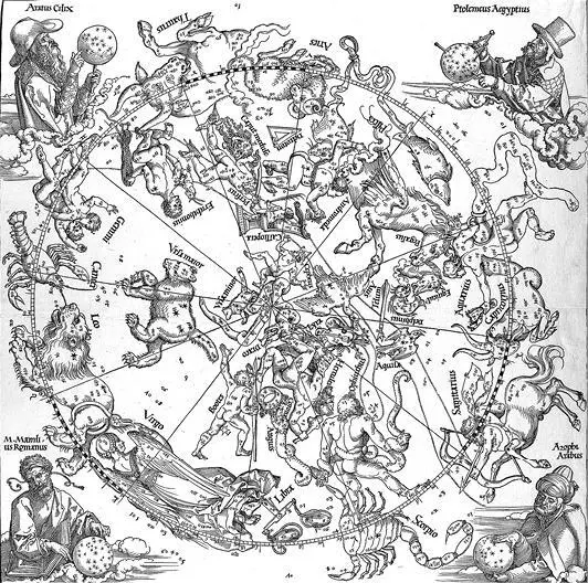 Гравюра Альбрехта Дюрера 1515 года изображающая созвездия Северного полушария - фото 9