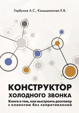 Е. Камышникова Конструктор холодного звонка. Книга о том, как выстроить разговор с клиентом без сопротивлений обложка книги