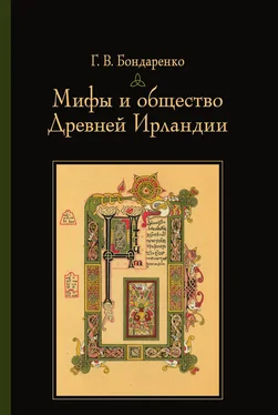 Григорий Бондаренко Мифы и общество Древней Ирландии обложка книги