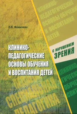 Л. Фомичева Клинико-педагогические основы обучения и воспитания детей с нарушением зрения обложка книги