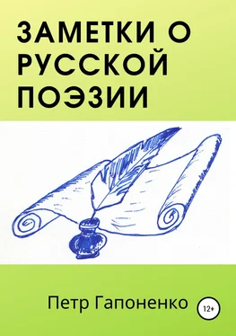 Петр Гапоненко Заметки о русской поэзии обложка книги