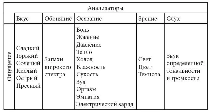 Мы уже проанализировали что ощущения зарождаются в мозгу поступая от наших - фото 2