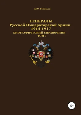 Денис Соловьев Генералы Русской императорской армии 1914—1917 гг. Том 7 обложка книги