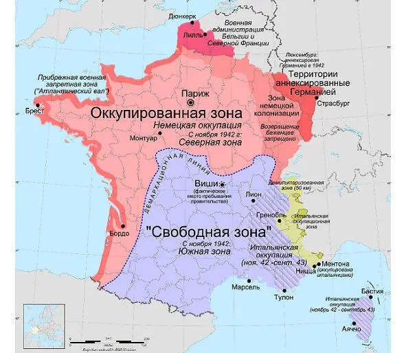 Оккупация Франции Германией и Италией 1940 г В Тулоне базируется основная - фото 41