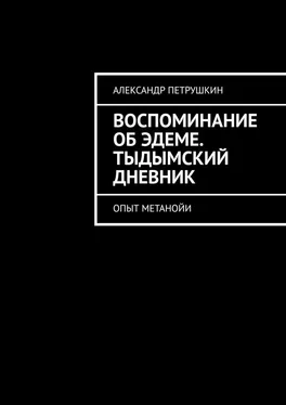 Александр Петрушкин Воспоминание об Эдеме. Тыдымский дневник. Опыт метанойи обложка книги