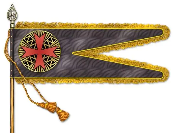 Знамя бугских казаков 1812 г Ратник Петербургского ополчения держит флаг с - фото 13