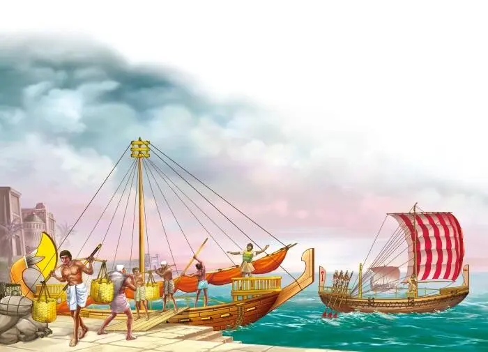 Первые корабли в Древнем Египте Первые корабли как раз и были торговыми По - фото 3