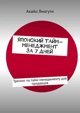 Акайо Ямагути Японский тайм-менеджмент за 7 дней. Тренинг по тайм-менеджменту для продавцов обложка книги