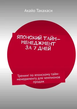 Акайо Такахаси Японский тайм-менеджмент за 7 дней. Тренинг по японскому тайм-менеджменту для чемпионов продаж