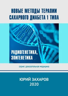 Юрий Захаров Новые методы терапии сахарного диабета 1 типа. Радиогенетика, эпигенетика обложка книги