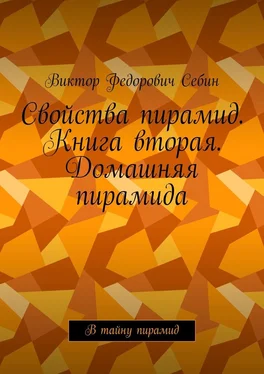 Виктор Себин Свойства пирамид. Книга вторая. Домашняя пирамида. В тайну пирамид обложка книги