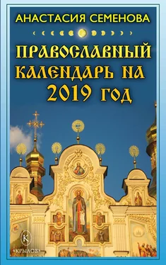 Анастасия Семенова Православный календарь на 2019 год обложка книги