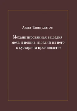 Адил Ташпулатов Механизированная выделка меха и пошив изделий из него в кустарном производстве обложка книги