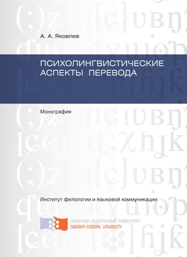 Андрей Яковлев Психолингвистические аспекты перевода обложка книги