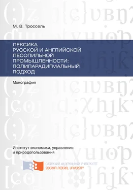 Марина Троссель Лексика русской и английской лесопильной промышленности: полипарадигмальный подход обложка книги