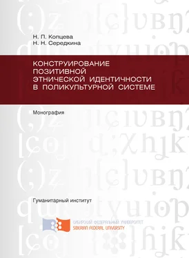 Наталья Середкина Конструирование позитивной этнической идентичности в поликультурной системе обложка книги