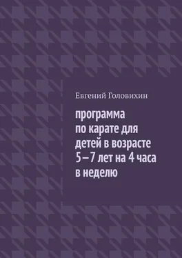 Евгений Головихин Программа по карате для детей в возрасте 5-7 лет на 4 часа в неделю обложка книги