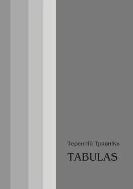 Терентiй Травнiкъ TABULAS. Философские размышления обложка книги