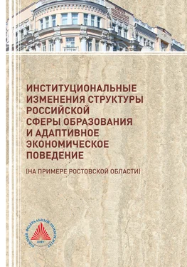 Коллектив авторов Институциональные изменения структуры российской сферы образования и адаптивное экономическое поведение (на примере Ростовской области) обложка книги