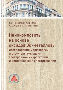 Галина Яловега Нанокомпозиты на основе оксидов 3d-металлов. Исследования морфологии и структуры методами электронной микроскопии и рентгеновской спектроскопии обложка книги