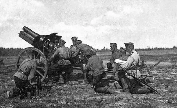 Расчёт 48лин гаубицы Круппа обр 1909 г Русской Императорской армии на - фото 8