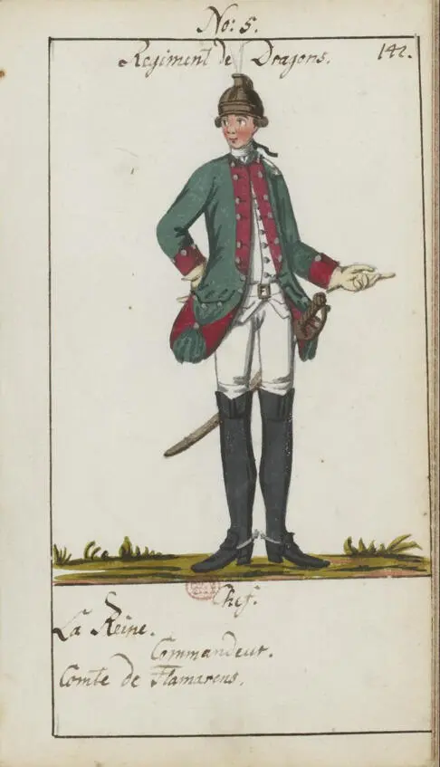 французский драгун рисунок 1780 года В это время идет англофранцузская война - фото 6