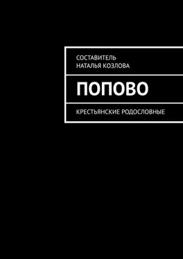 Наталья Козлова Попово. Крестьянские родословные обложка книги