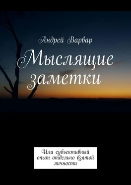 Андрей Варвар Мыслящие заметки. Или субъективный опыт отдельно взятой личности обложка книги