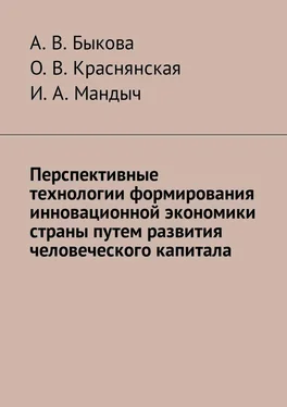 О. Краснянская Перспективные технологии формирования инновационной экономики страны путем развития человеческого капитала обложка книги