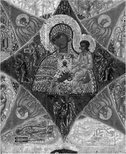 Икона Божией Матери Неопалимая купина Конец XVI века Соловецкий монастырь - фото 5
