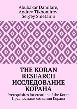 Andrey Tikhomirov The Koran research. Исследование Корана. Prerequisites for creation of the Koran. Предпосылки создания Корана обложка книги