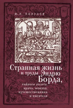 Юрий Полунов Странная жизнь и труды Эндрю Борда, тайного агента, врача, монаха, путешественника и писателя обложка книги