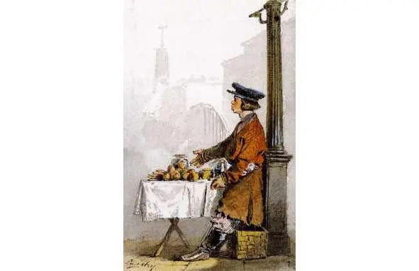 Продавец яблок и пряников 18521853 Акварель Но не все разорвали отношения с - фото 3