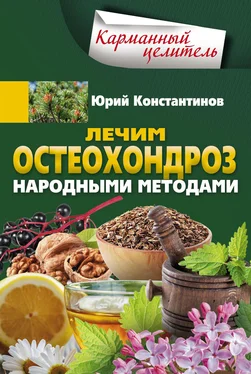 Юрий Константинов Лечим остеохондроз народными методами обложка книги