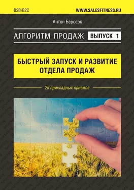 Антон Берсерк Алгоритм продаж: Быстрый запуск и развитие отдела продаж. Выпуск №1. 25 прикладных приемов обложка книги