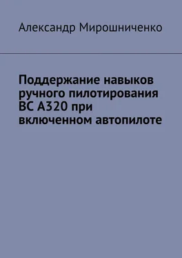 Александр Мирошниченко Поддержание навыков ручного пилотирования ВС А320 при включенном автопилоте обложка книги