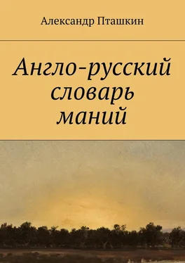 Александр Пташкин Англо-русский словарь маний обложка книги