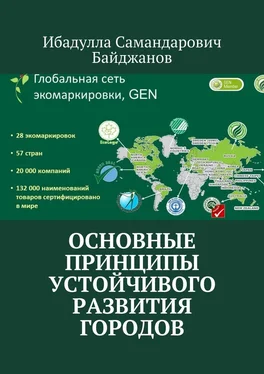 Ибадулла Байджанов Основные принципы устойчивого развития городов обложка книги