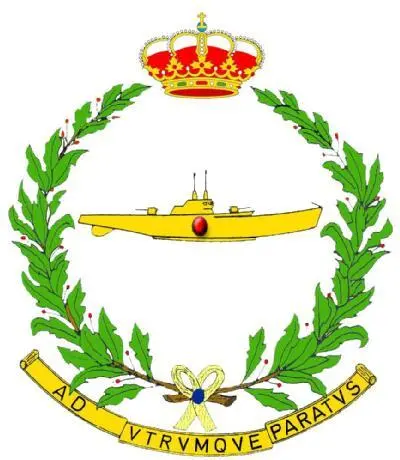 Эмблема подводных сил Испании Ictíneo и Peral первые испанские субмарины - фото 1