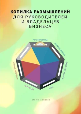 Татьяна Аржаева Копилка размышлений для руководителей и владельцев бизнеса обложка книги