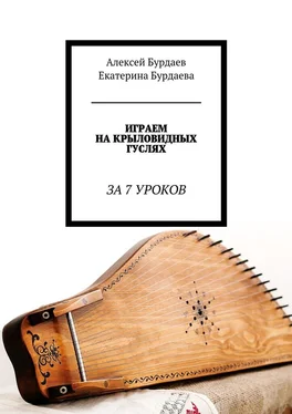 Алексей Бурдаев Играем на крыловидных гуслях. За 7 уроков обложка книги