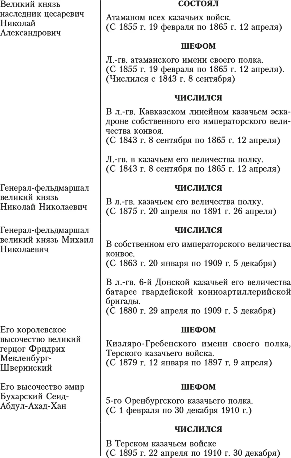 Вечные шефы казачьих частей Краткая хроника казачьих войск и иррегуляр - фото 8