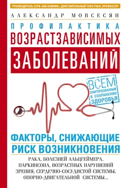 Александр Мовсесян Профилактика возрастзависимых заболеваний. Факторы, снижающие риск возникновения: рака, болезней Альцгеймера, Паркинсона, возрастных нарушений зрения, сердечно-сосудистой, опорно-двигательной системы… обложка книги