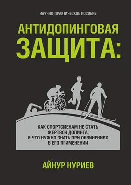 Айнур Нуриев Антидопинговая защита. Как спортсменам не стать жертвой допинга, и что нужно знать при обвинениях в его применении обложка книги