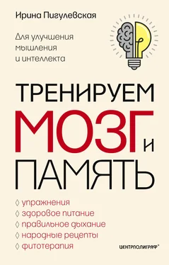 Ирина Пигулевская Тренируем мозг и память. Здоровое питание, правильное дыхание, физические упражнения, народные рецепты, фитотерапия для улучшения мышления и интеллекта обложка книги